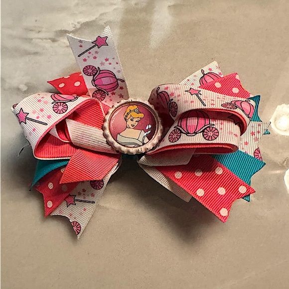 5pc clip on bows Colorful Character Hair Set for girls - Picture 6 of 7